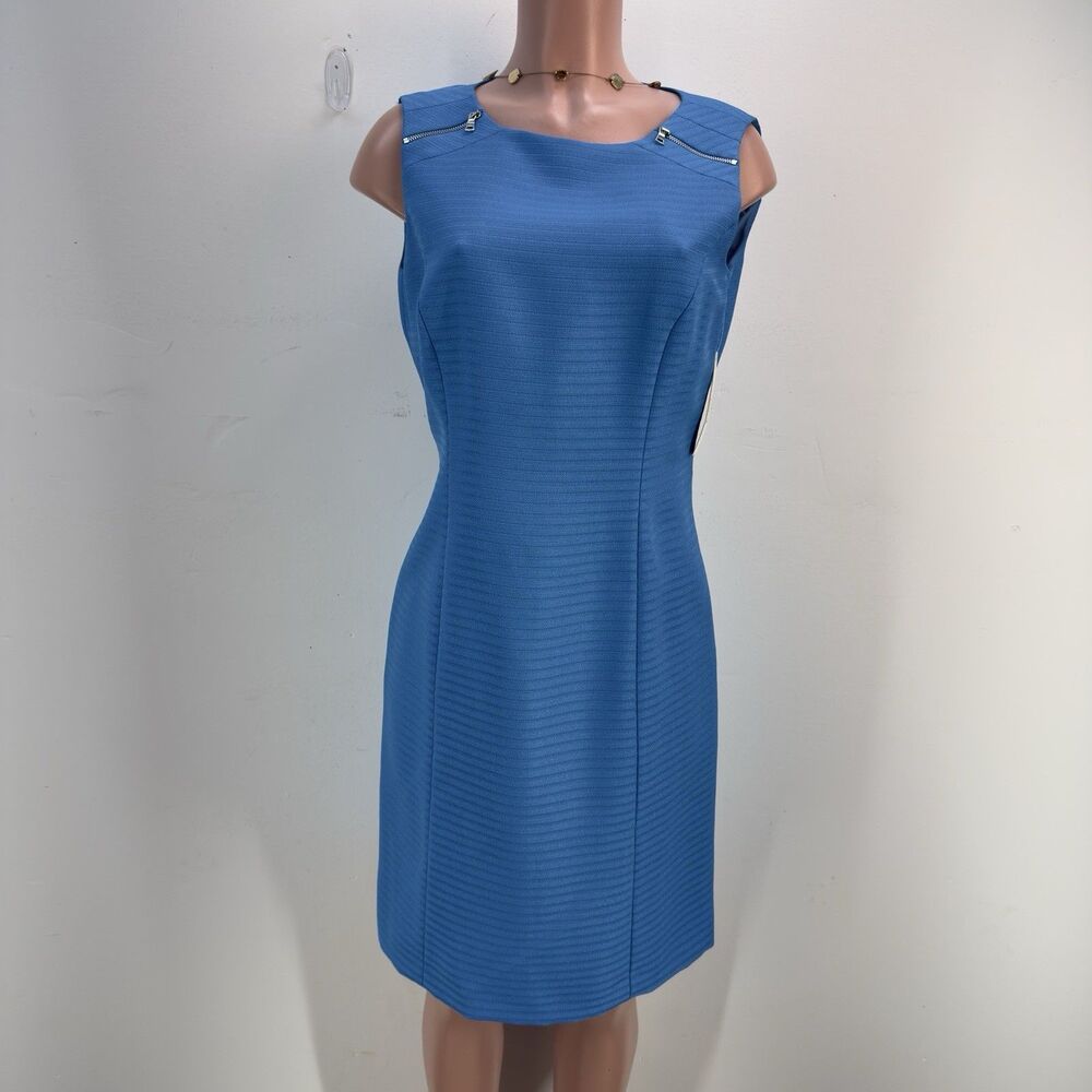 NWT WOMEN'S SZ 8 ALEX MARIE SLEEVELESS BLUE DRESS MULHOLLARD * $129 - Picture 3 of 17